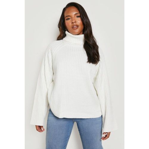 Grande Taille - Pull Oversize Épais À Col Roulé - 46 - boohoo - Modalova