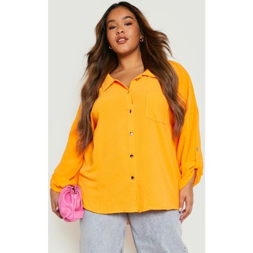 Grande Taille - Chemise Texturée Tissée À Chaîne - 48 - boohoo - Modalova