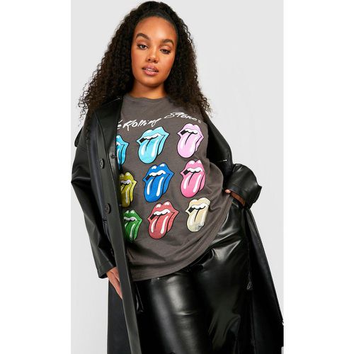Grande Taille - T-Shirt À Imprimé Rolling Stones - boohoo - Modalova