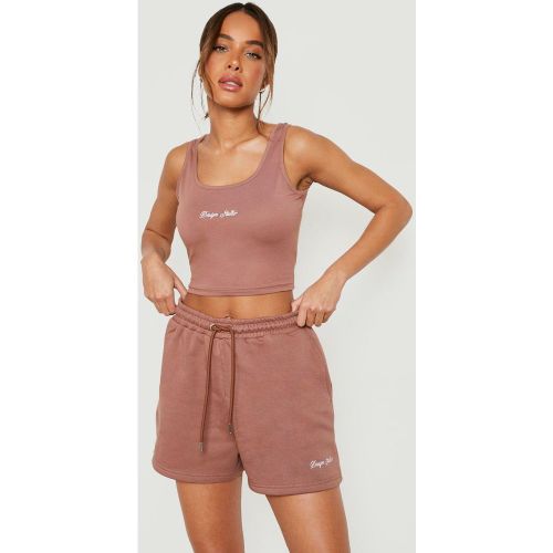 Ensemble Avec Crop Top À Dos Nageur Et Short - S - boohoo - Modalova