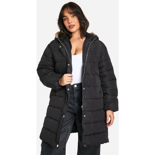 Grande Taille - Parka Longue À Col En Fausse Fourrure - 44 - boohoo - Modalova