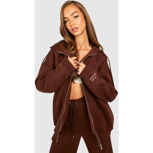 Sweat À Capuche Oversize Zippé Premium - S - boohoo - Modalova