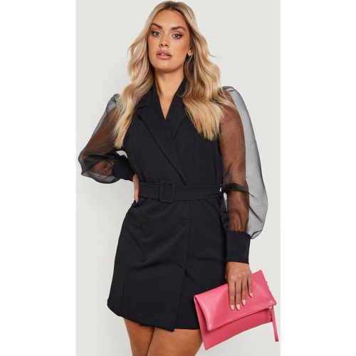 Grande Taille - Robe Blazer À Manches En Organza - 46 - boohoo - Modalova