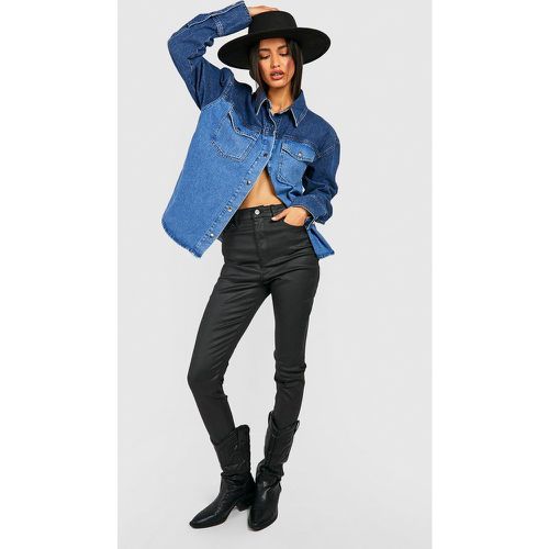 Jean Skinny Enduit Taille Haute - 34 - boohoo - Modalova