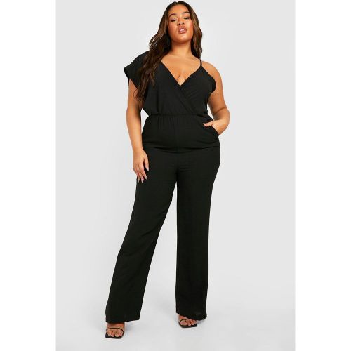 Grande Taille - Combinaison Large À Épaules Drapées - 48 - boohoo - Modalova
