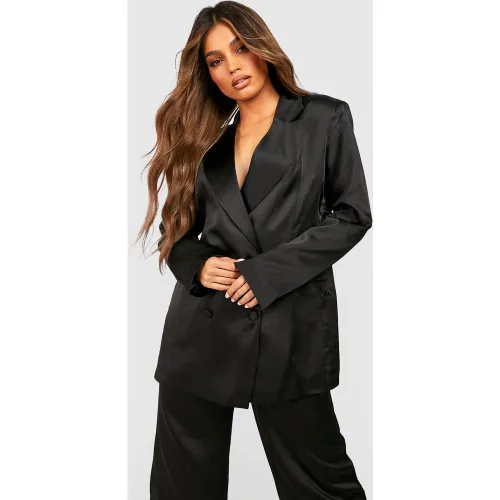 Blazer Croisé Satiné Premium - 38 - boohoo - Modalova