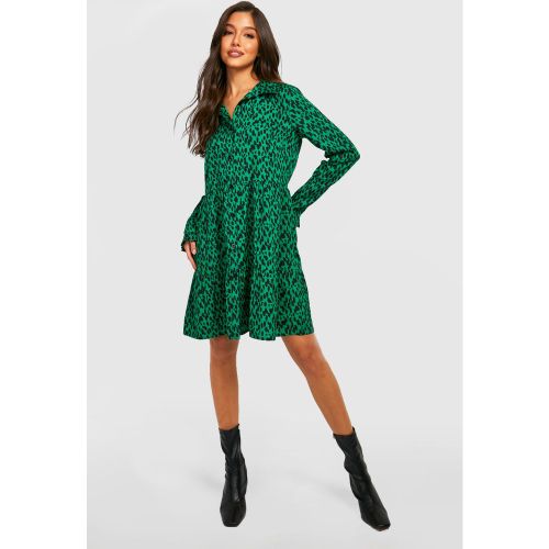 Robe Chemise À Imprimé Animal - 38 - boohoo - Modalova