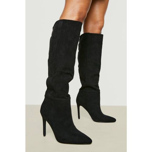 Bottes Hautes En Synthétique À Talon Aiguille - 36 - boohoo - Modalova