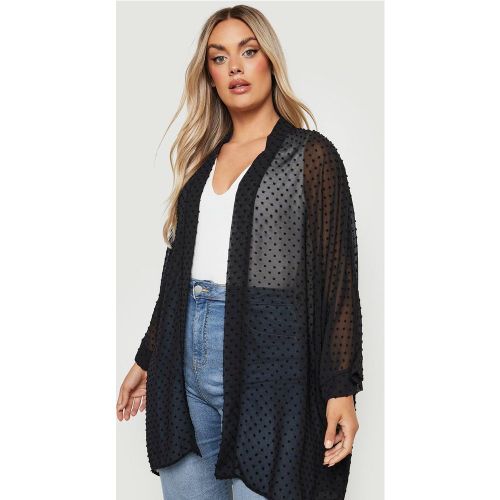 Grande Taille - Kimono Oversize À Plumetis - 44 - boohoo - Modalova