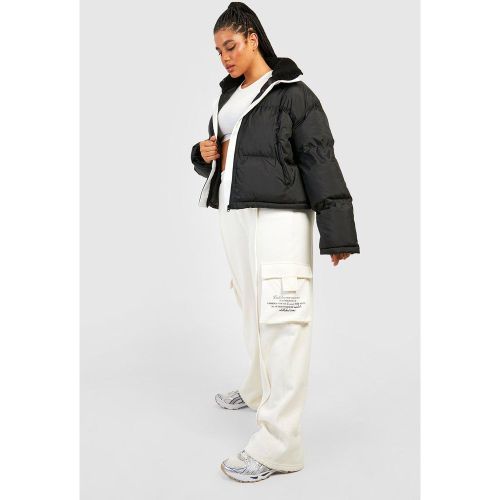 Grande Taille - Jogging Cargo À Inscription - Blanc Écru - 44, Blanc Écru - boohoo - Modalova
