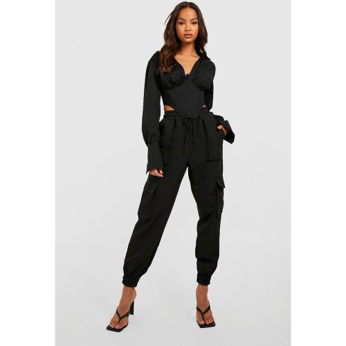Jogging Cargo Taille Haute - S - boohoo - Modalova