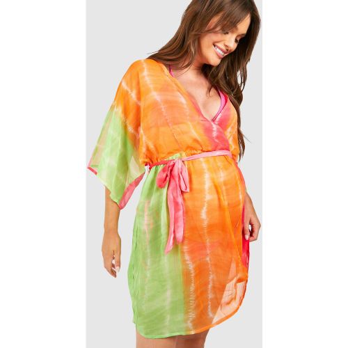 Maternité - Robe De Grossesse Courte Tie Dye - 36 - boohoo - Modalova