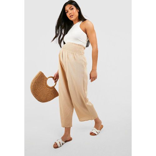 Maternité - Jupe-Culotte De Grossesse En Lin - 40 - boohoo - Modalova