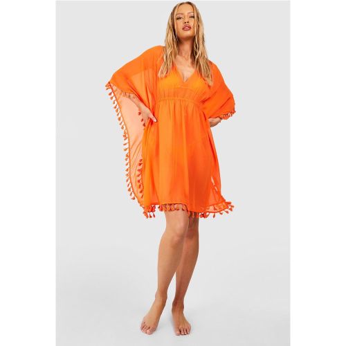 Tall" - Robe De Plage Courte À Franges - 38 - boohoo - Modalova