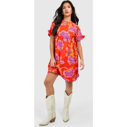 Maternité - Robe De Grossesse Babydoll Fleurie - 38 - boohoo - Modalova