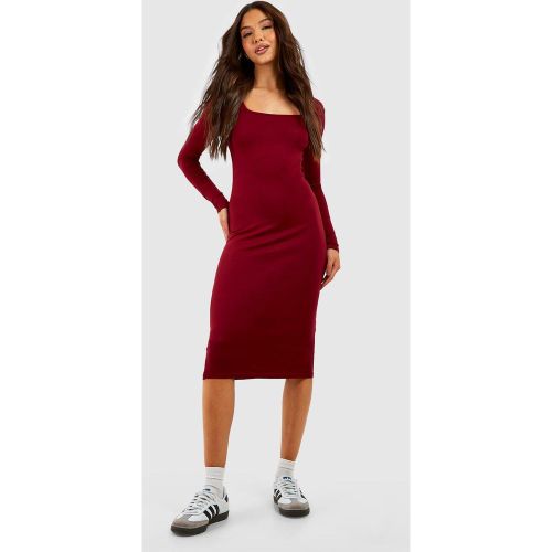 Robe Mi-Longue À Col Carré - 38 - boohoo - Modalova