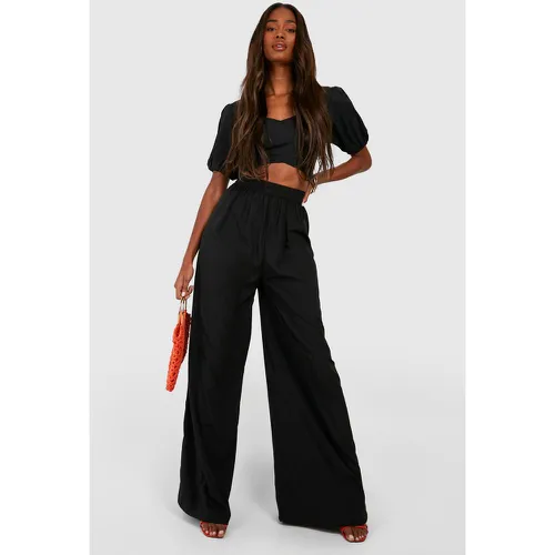 Pantalon Large Plissé - 44 - boohoo - Modalova