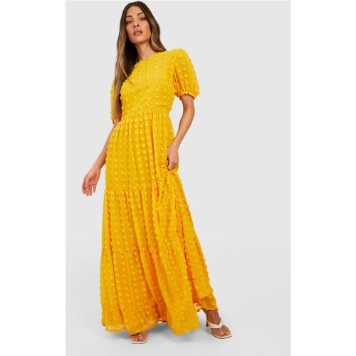 Robe Longue Froncée En Plumetis - 36 - boohoo - Modalova