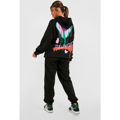 Ensemble De Survêtement À Imprimé Graffiti - L - boohoo - Modalova