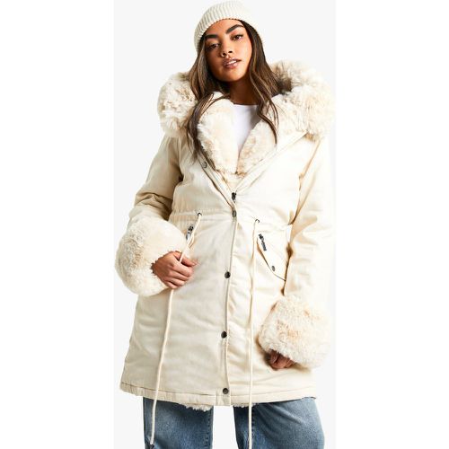 Parka À Bordure En Fausse Fourrure Premium - Xl - boohoo - Modalova