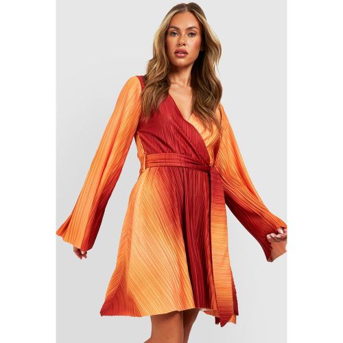 Robe Patineuse Plissée Surteinte - 36 - boohoo - Modalova