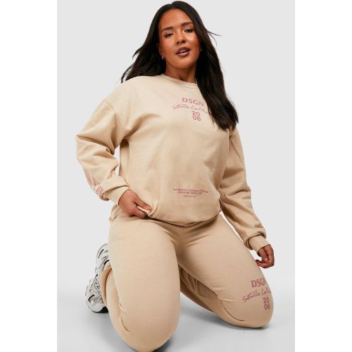 Grande Taille - Ensemble De Survêtement À Slogan Dsgn Studio - 44 - boohoo - Modalova