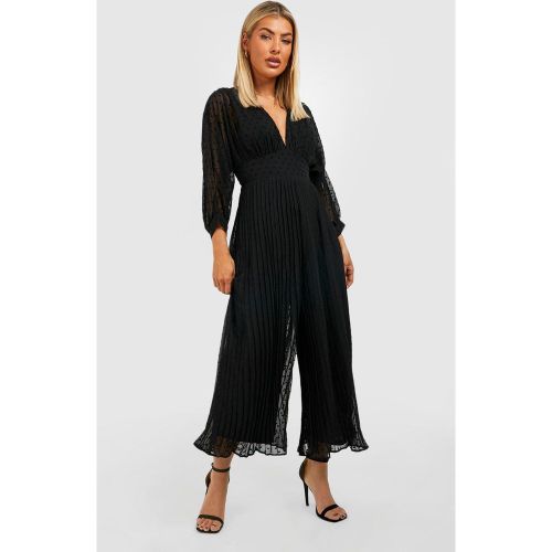 Combinaison Jupe-Culotte Plumetis À Manches Ballon - 38 - boohoo - Modalova