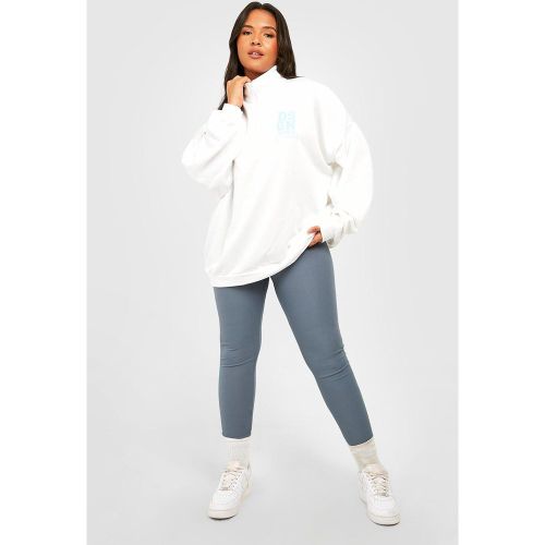 Grande Taille - Sweat Oversize À Col Zippé - 44 - boohoo - Modalova