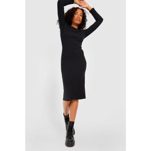 Robe Moulante Côtelée À Manches Longues - 40 - boohoo - Modalova
