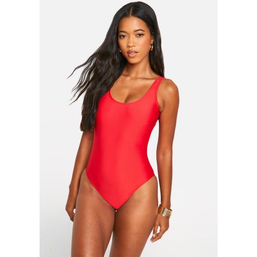 Essentials - Maillot De Bain À Décolleté Rond - 38 - boohoo - Modalova