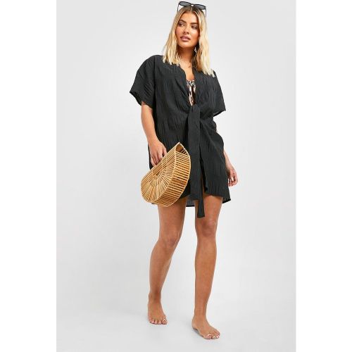 Robe De Plage Nouée Texturée - S - boohoo - Modalova