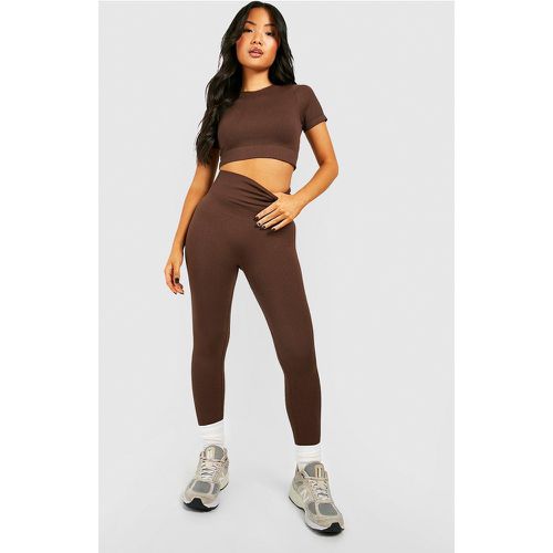 Petite" - Legging Côtelé Sans Coutures - L - boohoo - Modalova