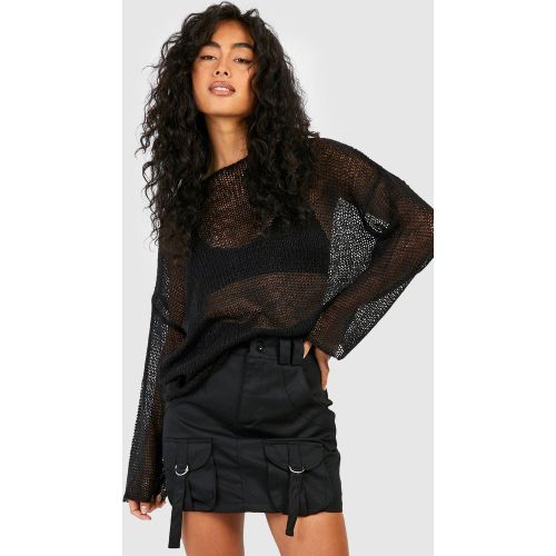 Mini-Jupe Cargo - Noir - 42, Noir - boohoo - Modalova