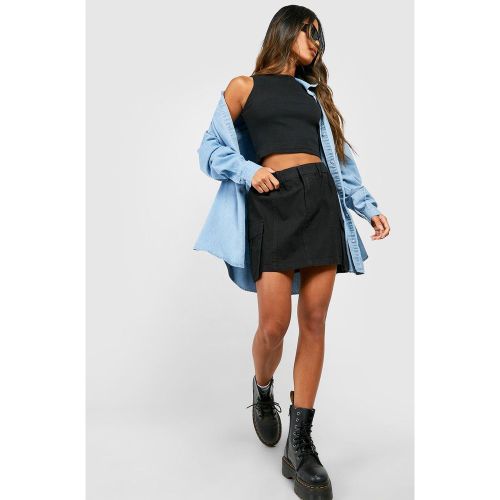 Mini-Jupe Cargo - Noir - 36, Noir - boohoo - Modalova