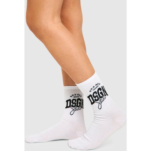 Chaussettes À Slogan Dsgn Studio - One Size - boohoo - Modalova