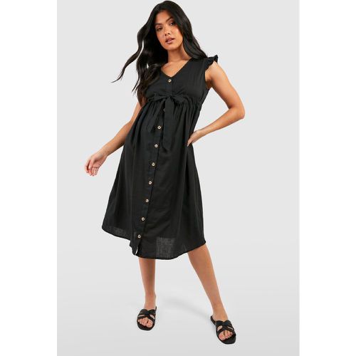 Maternité - Robe Mi Longue Boutonnée - 40 - boohoo - Modalova