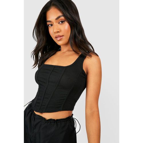 Petite" - Corset Côtelé - 34 - boohoo - Modalova