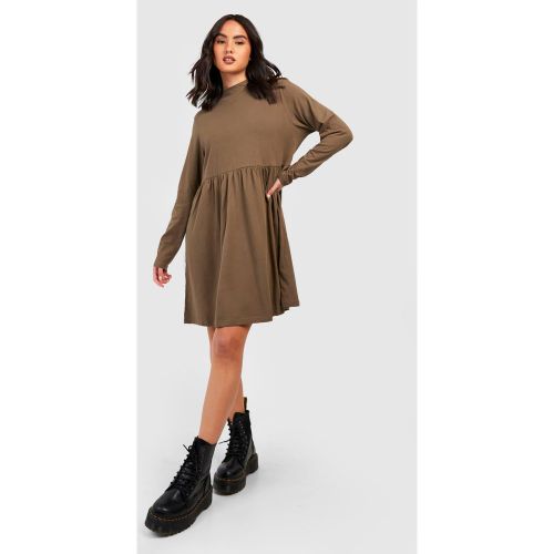 Robe Babydoll À Col Montant - L - boohoo - Modalova