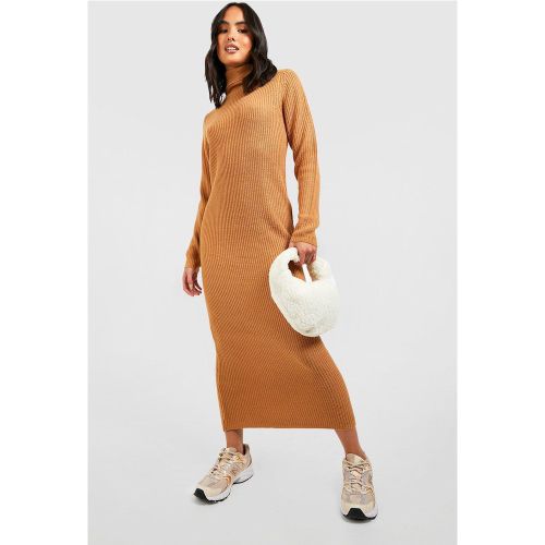 Robe Mi-Longue Basique À Col Roulé - S - boohoo - Modalova