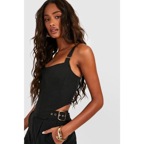 Corset À Boucles - Noir - 40, Noir - boohoo - Modalova