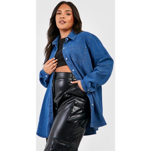 Grande Taille - Chemise Oversize En Jean - 44 - boohoo - Modalova