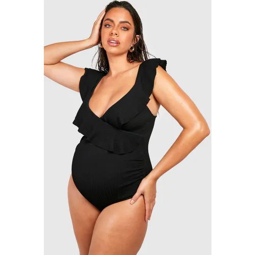 Maternité - Maillot De Bain De Grossesse Texturé - 42 - boohoo - Modalova