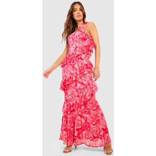 Robe Longue Imprimée Asymétrique - 36 - boohoo - Modalova