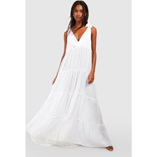 Robe De Plage Longue Nouée - L - boohoo - Modalova