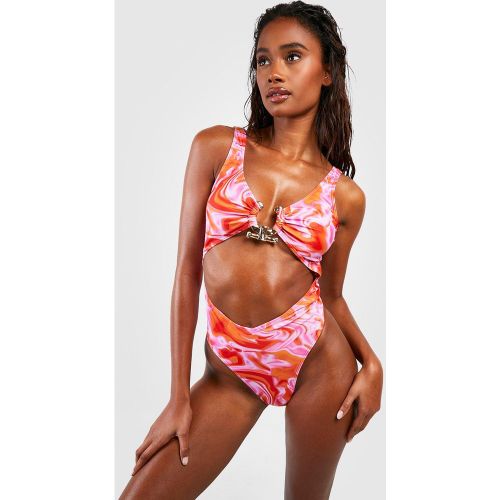 Maillot De Bain Tie Dye Découpé - / - 38, / - boohoo - Modalova