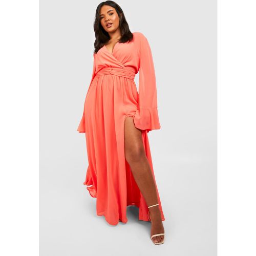 Grande Taille - Robe Longue À Manches Évasées - 52 - boohoo - Modalova