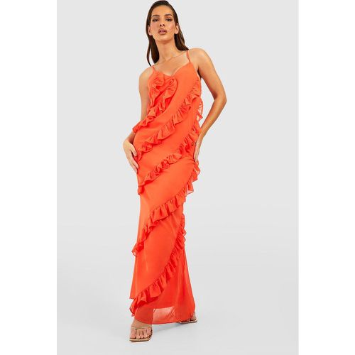 Robe Longue À Volants - 38 - boohoo - Modalova