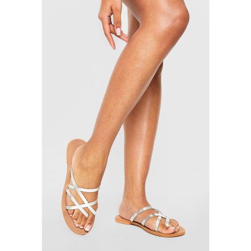 Sandales Mé"Tall"isées - Pointure Large - 39 - boohoo - Modalova