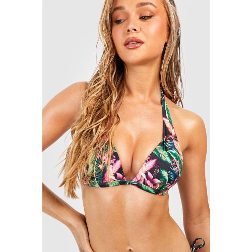Haut De Maillot Push-Up À Imprimé Tropical - 34 - boohoo - Modalova
