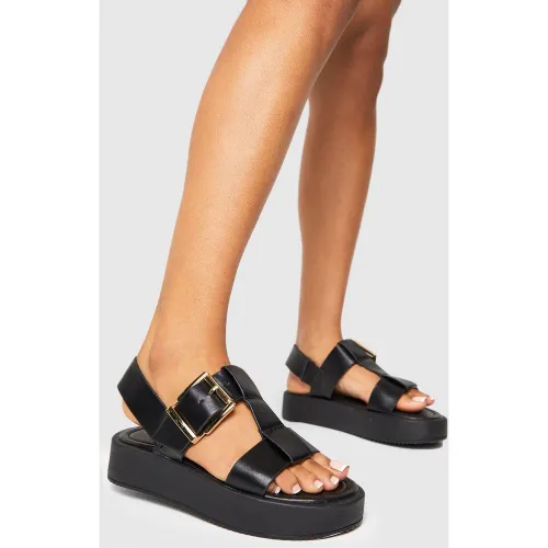 Sandales À Plateforme Et Boucle - Pointure Large - 36 - boohoo - Modalova
